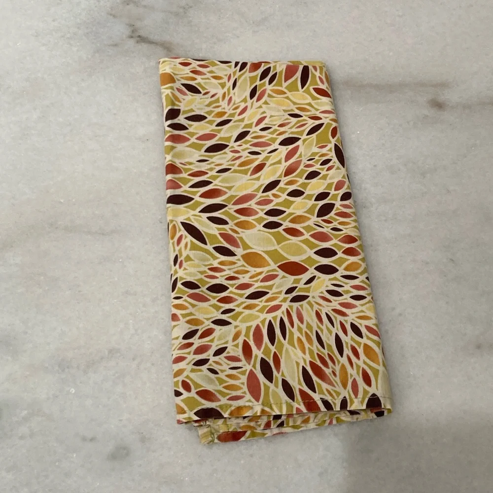 Set of 10 Patterned Table Napkins
